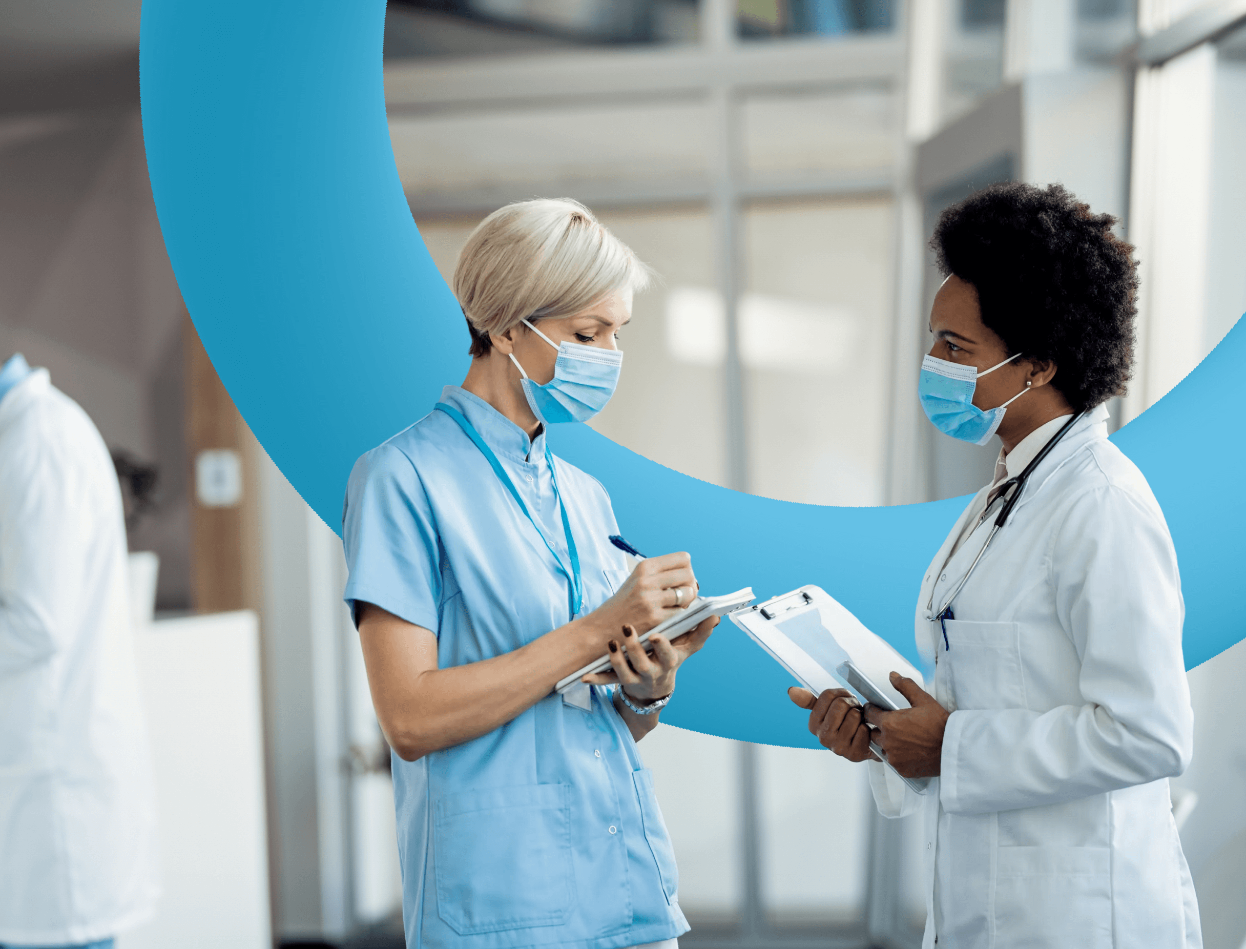 Nurse and Doctor Taking Notes