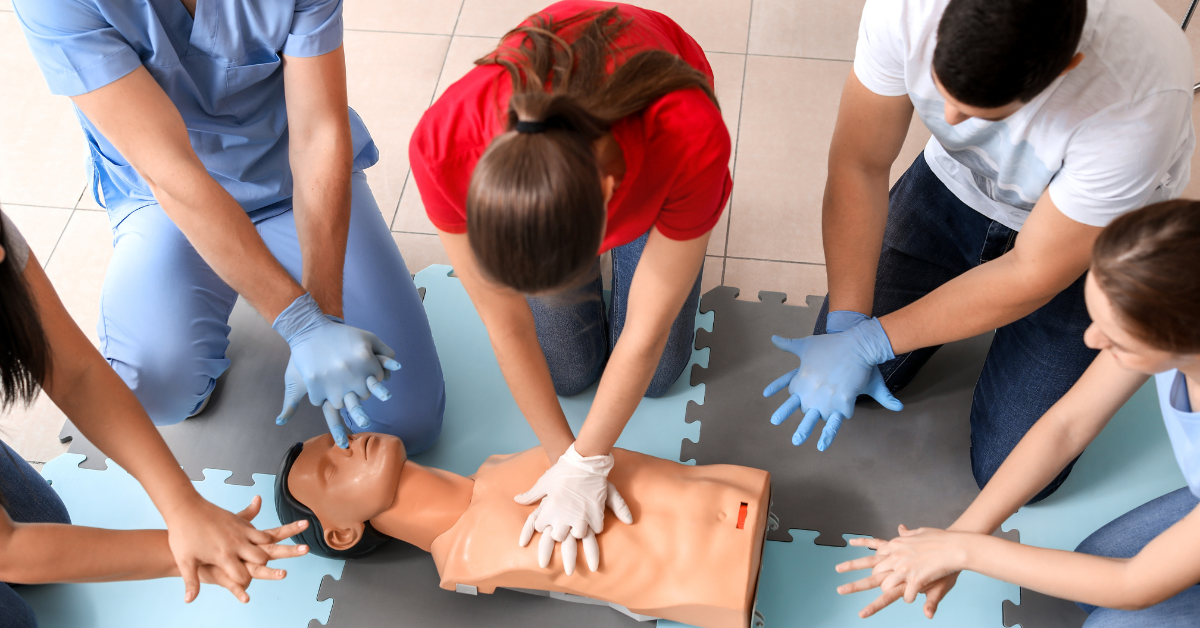 CPR training in healthcare practice