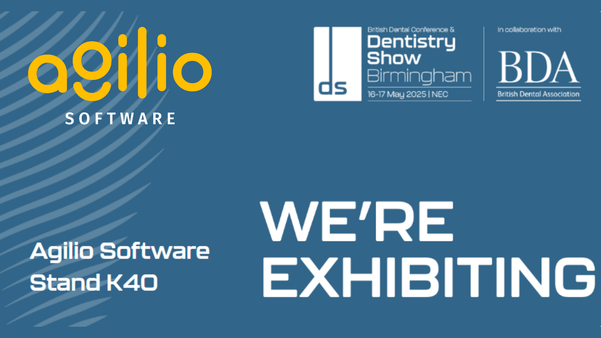Agilio Dental are exhibiting at Birmingham Dentistry Show