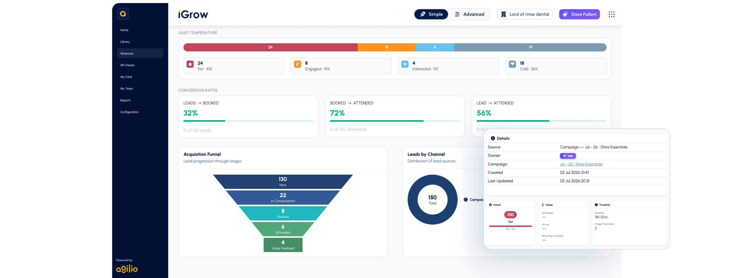 Grow your dental practice Above the Fold UI Image