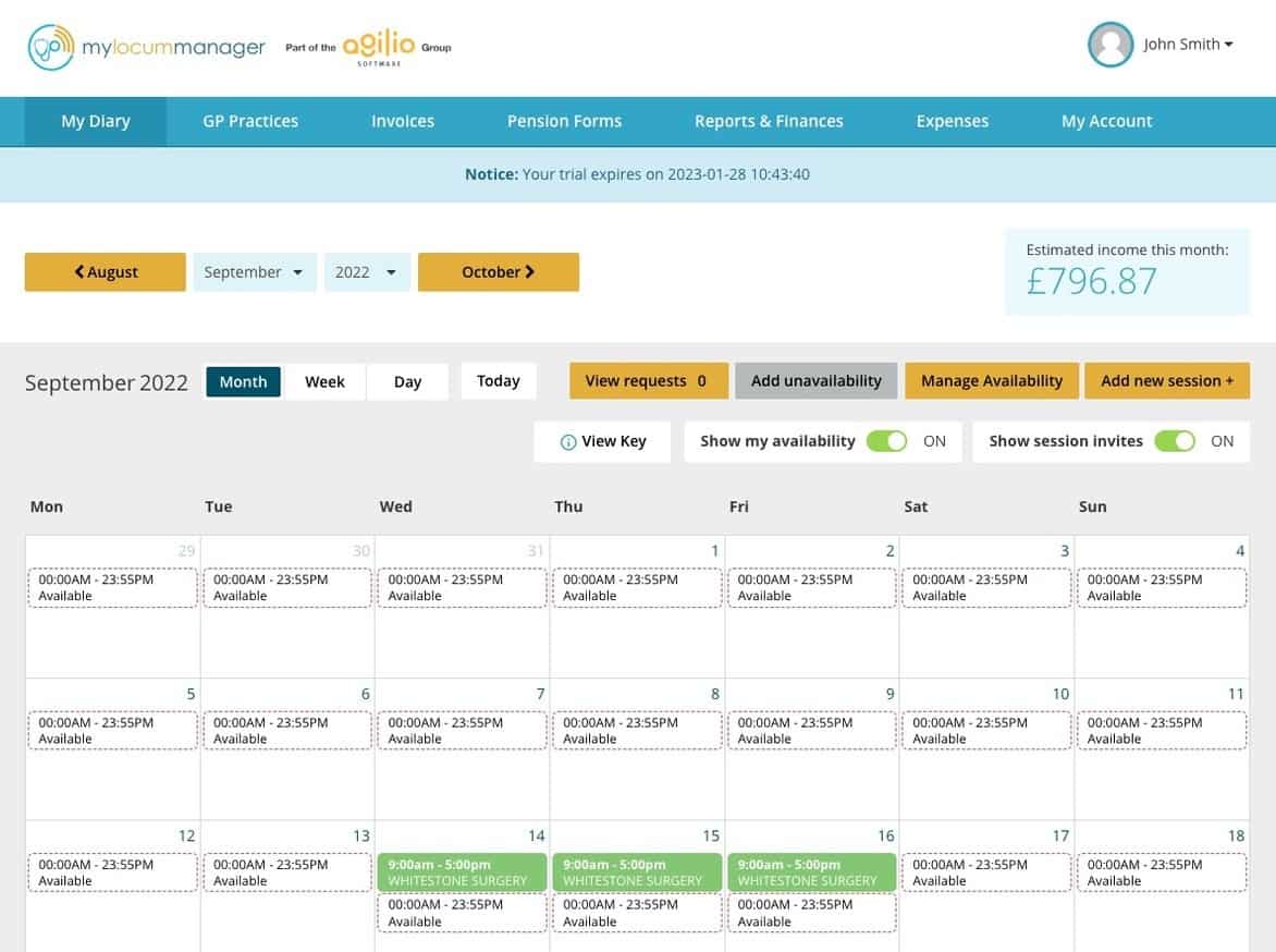 My Locum Manager for Clinicians | Agilio Software