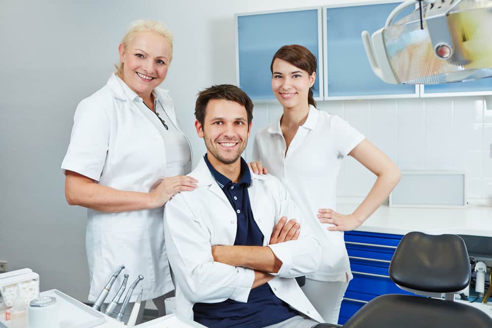 Happy dental team